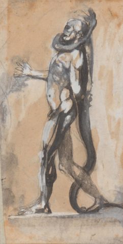 Homme au serpent (étude pour la Porte de l'Enfer) by AUGUSTE RODIN (1840-1917), a work of fine art assessed by Morin Williams Expertise, sold at auction.