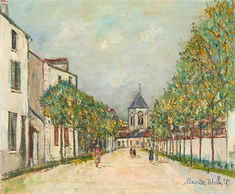 Saint-Loup-Sur-Semouse par MAURICE UTRILLO (1883-1955), une oeuvre d'art expertisée par Morin Williams Expertise, vendue aux enchères.