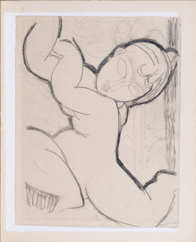 Cariatide au dos à droite par AMEDEO MODIGLIANI (1884-1920), une oeuvre d'art expertisée par Morin Williams Expertise, vendue aux enchères.