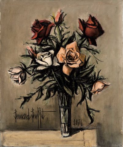 Roses variées II par BERNARD BUFFET (1928-1999), une oeuvre d'art expertisée par Morin Williams Expertise, vendue aux enchères.