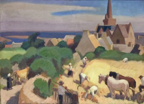 Moisson près de Lannion, Bretagne by JULES ÉMILE ZINGG (Montbéliard 1882 Paris 1942), a work of fine art assessed by Morin Williams Expertise, sold at auction.