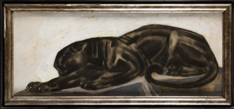 Panthère allongée by PAUL JOUVE (FRA/ 1878-1973), a work of fine art assessed by Morin Williams Expertise, sold at auction.