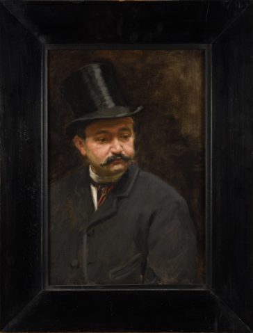 Portrait d'Alphonse Vaissier, étude préparatoire pour Le combat de coq, 1889 par RÉMY COGGHE (1854-1935), une oeuvre d'art expertisée par Morin Williams Expertise, vendue aux enchères.
