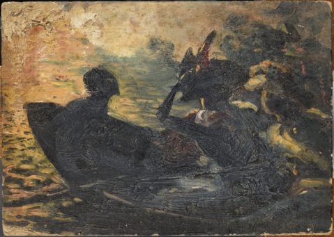 
									Bal nocturne, trois élégantes sur une gondole au crépuscule by LOUIS ADOLPHE TESSIER (1858-1915), a work of fine art assessed by Morin Williams Expertise, sold at auction by Osenat Versailles at Osenat Versailles / Online.											