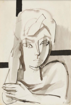 
										Autoportrait by FRANÇOISE GILOT (FRA/ NÉE EN 1921), a work of fine art assessed by Morin Williams Expertise, sold at auction by Osenat Fontainebleau at 9-11, rue Royale 77300 Fontainebleau.												