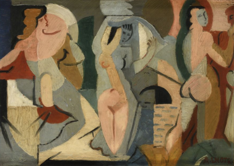 Les baigneuses à Thonon par ANDRÉ LHOTE (FRA/ 1885-1962), une oeuvre d'art expertisée par Morin Williams Expertise, vendue aux enchères.
