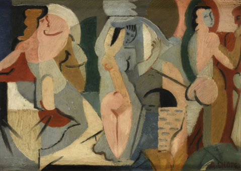 Les baigneuses à Thonon by ANDRÉ LHOTE (FRA/ 1885-1962), a work of fine art assessed by Morin Williams Expertise, sold at auction.