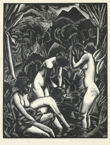 Quatre baigneuses balinaises, 1931 by JOHN BUCKLAND-WRIGHT (NZL-GBR/1897-1954)											 
									Quatre baigneuses balinaises, 1931 par JOHN BUCKLAND-WRIGHT (NZL-GBR/1897-1954), une oeuvre d'art expertisée par Morin Williams Expertise, vendue aux enchères par FW Auction à Domaine de Franc-Waret, Domaine de Franc-Waret rue du village, 54 5380 Fernelmont.