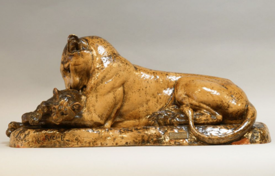 
										Lionne et lionceau par LOUIS RICHÉ (FRA/ 1877-1949), une oeuvre d'art expertisée par Morin Williams Expertise, vendue aux enchères par FW AUCTION à Rue Dewez, 29 5000 NAMUR.												