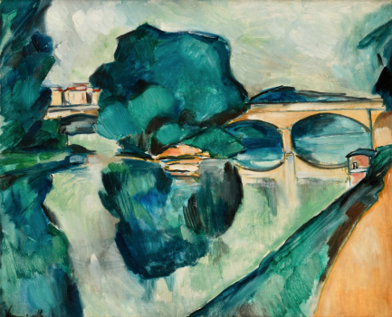 
										La Seine à Chatou by MAURICE DE VLAMINCK (FRA/ 1876-1958), a work of fine art assessed by Morin Williams Expertise, sold at auction by Osenat Versailles at 13 avenue de Saint-Cloud, 78000 Versailles.												