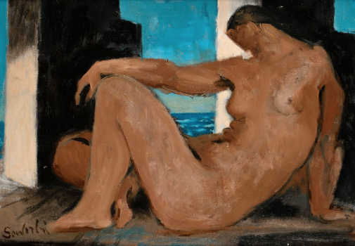 
										Nu assis devant la mer by JEAN SOUVERBIE (FRA/ 1891-1981), a work of fine art assessed by Morin Williams Expertise, sold at auction by Osenat Versailles at 13 avenue de Saint-Cloud, 78000 Versailles.												