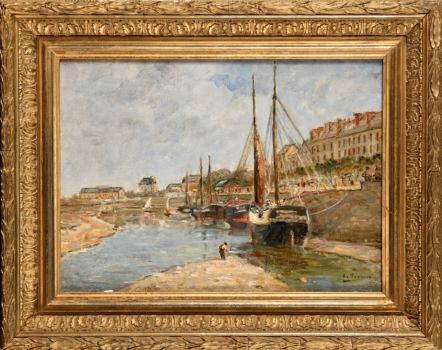 
										Trouville, la Touque à marée basse by CHARLES PÉCRUS (FRA/ 1826-1907) , a work of fine art assessed by Morin Williams Expertise, sold at auction by Osenat Fontainebleau at 9-11 rue Royale, 77300 Fontainebleau.												
