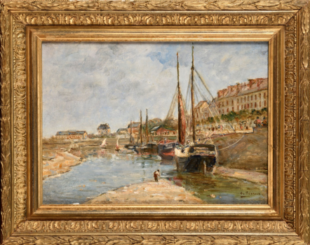 
										Trouville, la Touque à marée basse by CHARLES PÉCRUS (FRA/ 1826-1907) , a work of fine art assessed by Morin Williams Expertise, sold at auction by Osenat Fontainebleau at 9-11 rue Royale, 77300 Fontainebleau.												