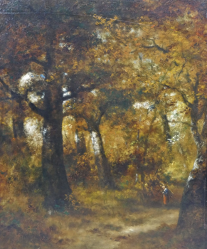 
										Deux fagotières dans un chemin en forêt by NARCISSE DIAZ DE LA PENA (FRA/ 1807-1876), a work of fine art assessed by Morin Williams Expertise, sold at auction by FW Auction at rue Dewez 29 5000 Namur, Belgique.												