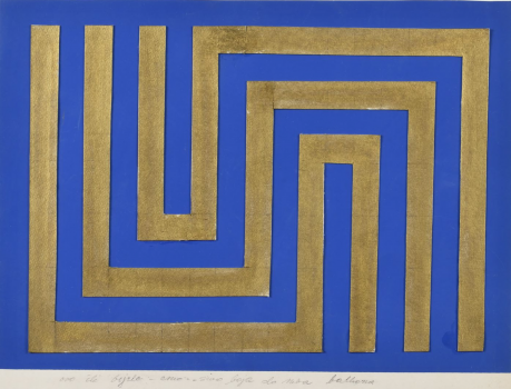 
										Sans titre (Meandre Or et bleu) by JULIJE KNIFER (HRV/ 1924-2004) , a work of fine art assessed by Morin Williams Expertise, sold at auction by Osenat Versailles at Osenat, 13 avenue de Saint-Cloud, 78000 Versailles.												