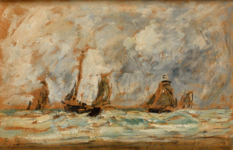 
									Pleine Mer (étude) by EUGÈNE BOUDIN (1824-1898), a work of fine art assessed by Morin Williams Expertise, sold at auction by Osenat Versailles at 13 avenue de Saint-Cloud, 78000 Versailles.											