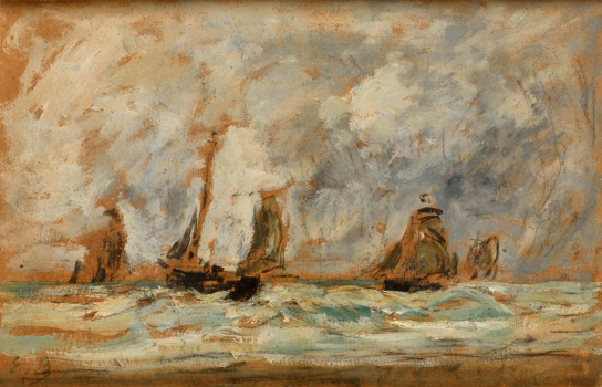 
										Pleine Mer (étude) by EUGÈNE BOUDIN (1824-1898), a work of fine art assessed by Morin Williams Expertise, sold at auction by Osenat Versailles at 13 avenue de Saint-Cloud, 78000 Versailles.												