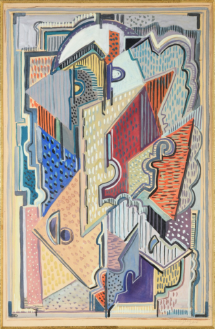 Composition aux guitares by ÉCOLE CUBISTE VERS 1920, ÉLÈVE D'ALBERT GLEIZES (FRA/ 1881-1953)											 
									Composition aux guitares by ÉCOLE CUBISTE VERS 1920, ÉLÈVE D'ALBERT GLEIZES (FRA/ 1881-1953), a work of fine art assessed by Morin Williams Expertise, sold at auction by Coutau-Bégarie, Drouot, Paris at Paris, Hotel Drouot, 9 rue Drout, salles 5 & 6.
