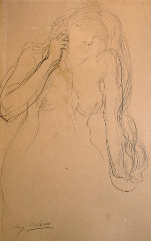 Jeune femme à la longue chevelure, vers 1900 by AUGUSTE RODIN (FRANCE/ 1840-1917), a work of fine art assessed by Morin Williams Expertise, sold at auction.