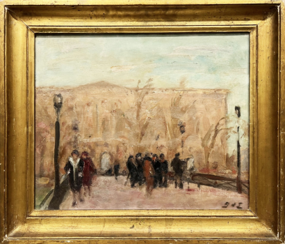 
										Paris, le pont des Arts et le Louvre à la porte du jardin de l'Infante by GEORGES D'ESPAGNAT (FRANCE/ 1870-1950) , a work of fine art assessed by Morin Williams Expertise, sold at auction by Auctie's at Salle 13, Hôtel Drouot, 9 rue Drouot, 75009 Paris.												