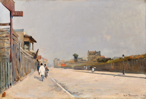 Paris, Montmartre à la rue Damrémont, 1885 par LOUIS DUMOULIN (FRA/ 1860-1924), une oeuvre d'art expertisée par Morin Williams Expertise, vendue aux enchères.