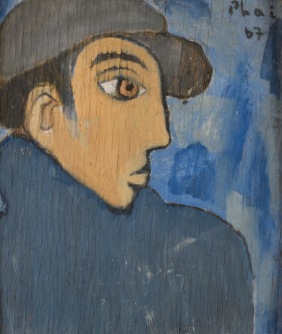 Autoportrait de profil, 1967 par BUI XUAN PHAÏ (VIETNAM/ 1920-1988), une oeuvre d'art expertisée par Morin Williams Expertise, vendue aux enchères.