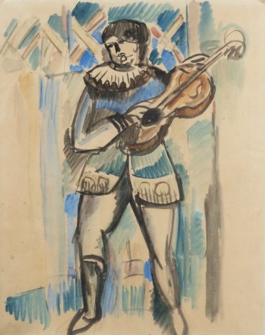 
									Joueur de guitare, 1909 by RAOUL DUFY (FRA/ 1877-1953), a work of fine art assessed by Morin Williams Expertise, sold at auction by Collin du Bocage at 9, rue Drouot 75009 Paris.											