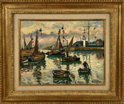 
										Honfleur, Voiliers au départ du port by HENRI DE SAINT-DELIS (FRANCE/ 1878-1949), a work of fine art assessed by Morin Williams Expertise, sold at auction by Auctie's at Paris, Hôtel de ventes Drouot, 14h.												