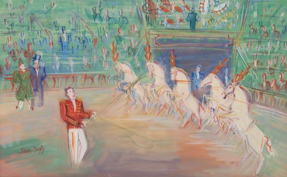 
										Scène de cirque par JEAN DUFY (FRANCE/ 1888-1964), une oeuvre d'art expertisée par Morin Williams Expertise, vendue aux enchères par Collin du Bocage à 9, rue Drouot 75009 Paris.												