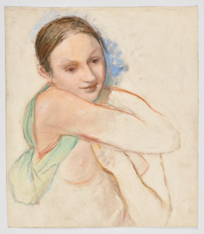Portrait présumé de Maria Boutakova, enfilant un chemisier, Paris, vers 1930 by ZINAÏDA SEREBRIAKOVA (RUSSIE-FRANCE/ 1884-1967), a work of fine art assessed by Morin Williams Expertise, sold at auction.