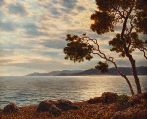 Bord de mer à Juan les Pins par IVAN CHOULTSÉ (RUSSIE/ 1874-1939), une oeuvre d'art expertisée par Morin Williams Expertise, vendue aux enchères.