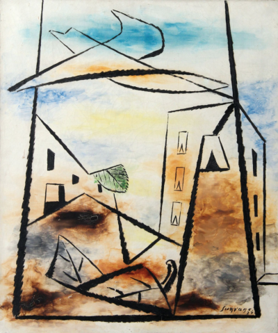 Oiseau sur la ville, 1927 par LÉOPOLD SURVAGE (RUSSIE-FRANCE/ 1879-1968)											 
									Oiseau sur la ville, 1927 par LÉOPOLD SURVAGE (RUSSIE-FRANCE/ 1879-1968), une oeuvre d'art expertisée par Morin Williams Expertise, vendue aux enchères par Osenat Versailles à Osenat, 13 avenue de Saint-Cloud, 78000 Versailles.