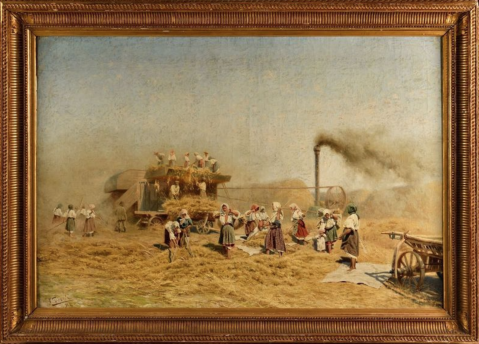 La Fenaison, 1896 par NIKOLAY SERGEEV (RUSSIE/ 1855-1919), une oeuvre d'art expertisée par Morin Williams Expertise, vendue aux enchères.