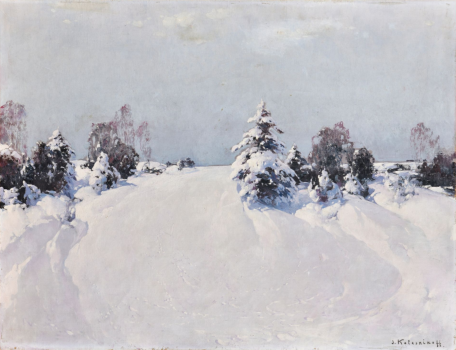 
										Paysage de neige by STEPAN KOLESNIKOFF (RUSSIE-SERBIE/ 1879-1955), a work of fine art assessed by Morin Williams Expertise, sold at auction by Osenat at 13 avenue de Saint-Cloud, 78000 Versailles.												