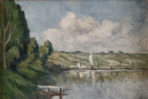 
									Méricourt, le barrage by MAXIMILIEN LUCE (FRANCE/ 1858-1941), a work of fine art assessed by Morin Williams Expertise, sold at auction by SADDE HÔTEL DES VENTES DE DIJON at Dijon.											