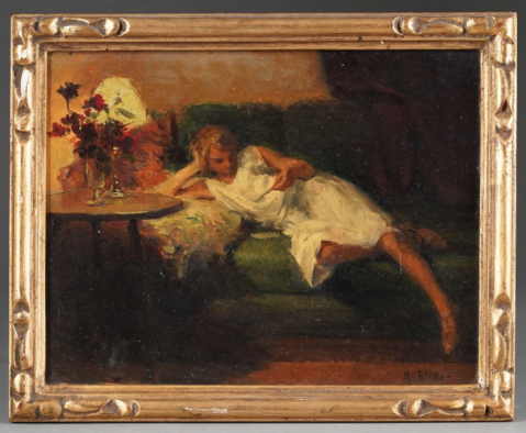 
									La lecture du soir by MARCEL RIEDER (FRANCE/ 1862-1942), a work of fine art assessed by Morin Williams Expertise, sold at auction by Sadde Dijon at 13 rue Paul Cabet , 21000 Dijon.											