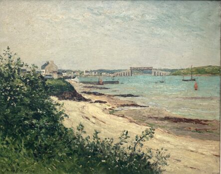
										La rade de la Trinité-sur-Mer, le pont de Kerisper au loin, 1911 par MAXIME MAUFRA (FRANCE / 1861-1918), une oeuvre d'art expertisée par Morin Williams Expertise, vendue aux enchères par Osenat Versailles à 13 avenue de Saint-Cloud, 78000 Versailles.												