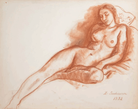 
									Femme allongée, 1932 by ZINAÏDA SEREBRIAKOVA (RUSSIE-FRANCE/ 1884-1967), a work of fine art assessed by Morin Williams Expertise, sold at auction by Osenat at 66 avenue de Breteuil, 75007 Paris.											